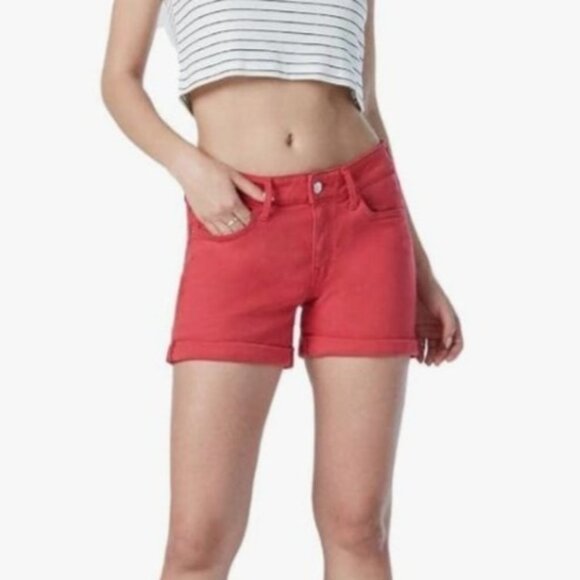 NEW Mavi Sara Mid-Rise 4" Boyfriend Denim Shorts in Brick‎ la Vintage, Size 30 - Picture 4 of 9